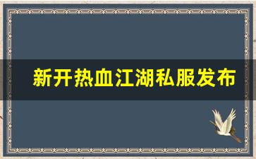 热血江湖 私服：新开热血江湖私服发布网(